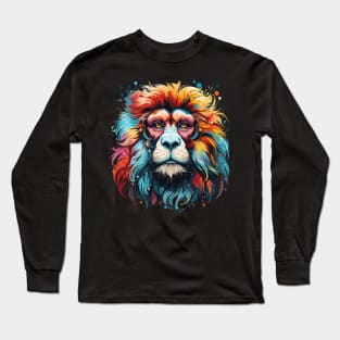 Snow Monkey Rainbow Long Sleeve T-Shirt